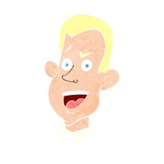 cartoon male face N21