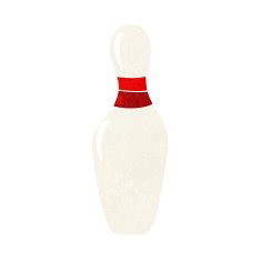 cartoon ten pin bowling skittle N8