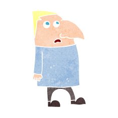cartoon worried man N123