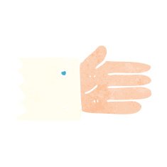 cartoon open hand symbol N5