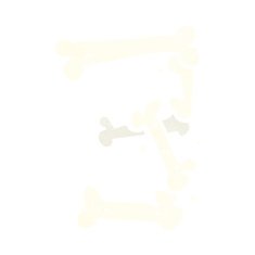 cartoon halloween bone number N110