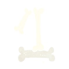 cartoon halloween bone number N116