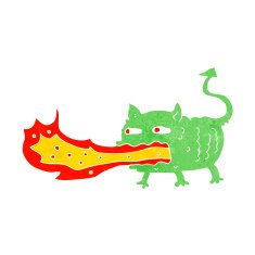 cartoon fire breathing imp N10