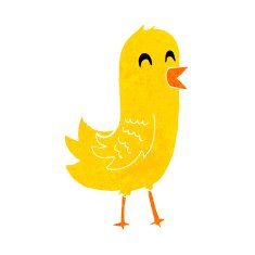 cartoon happy bird N40