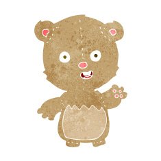 cartoon teddy bear N298