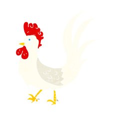 cartoon cockerel N37
