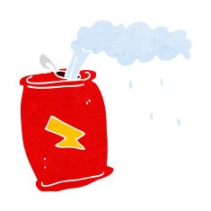 cartoon fizzing soda can N41