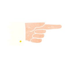 cartoon pointing hand symbol N11