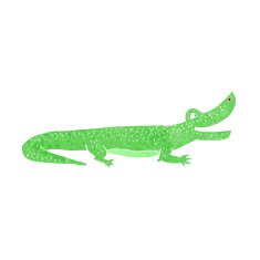 cartoon happy crocodile N10