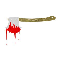 cartoon bloody axe N28