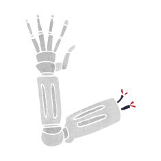 Cartoon Robot Arm N34
