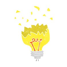 cartoon light bulb exploding N3