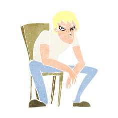 cartoon dejected man N11