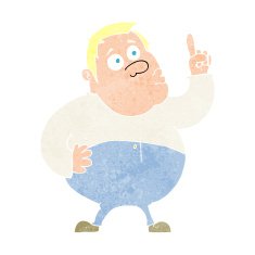 Cartoon Man Asking Question N100