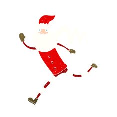 cartoon running santa N14