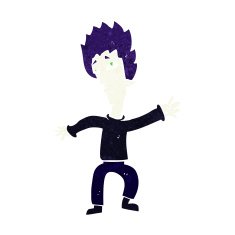 cartoon vampire man N128
