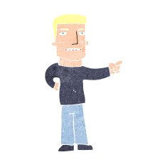 Cartoon Man Pointing N238