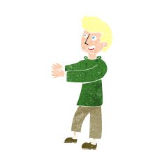 cartoon happy man N554