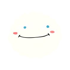 cartoon happy cloud N15