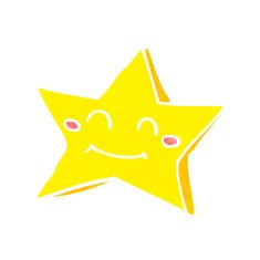 cartoon happy star character N20