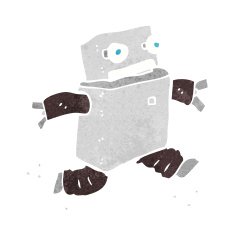 cartoon running robot N10