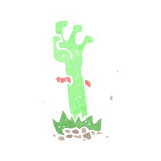 Cartoon Zombie Hand N38