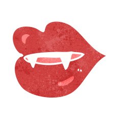 Cartoon Vampire Fangs N19
