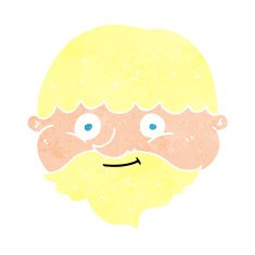 cartoon bearded man N67