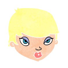 cartoon unimpressed woman N10