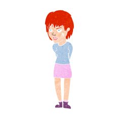 cartoon woman with plaster on face N22