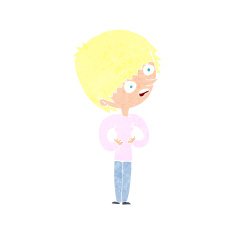 cartoon shocked woman N111