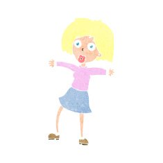 cartoon surprised woman N270