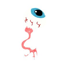 cartoon gross eyeball N19