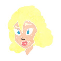 cartoon pretty woman N323