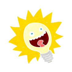 cartoon lightbulb N4