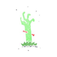 Cartoon Zombie Rising From Grave N38