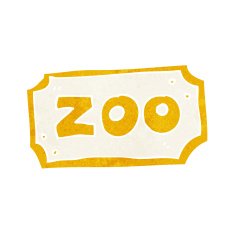 Cartoon Zoo Sign N19