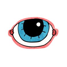 cartoon staring eye N10