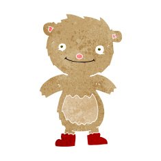 cartoon teddy bear wearing boots N3