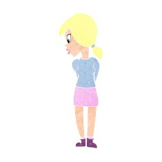 cartoon pretty girl N123