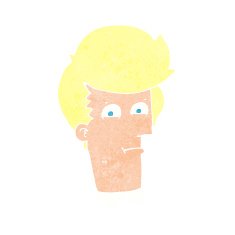 cartoon man narrowing eyes N37