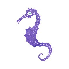 Cartoon Sea Horse N38