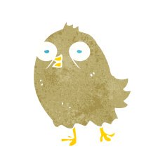 funny cartoon bird N222
