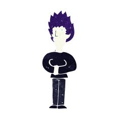 cartoon vampire man N129