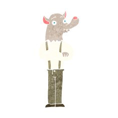 cartoon friendly werewolf N14
