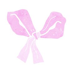 Cartoon Pink Bow N20