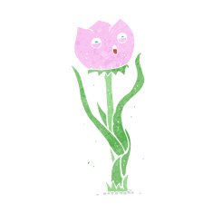 cartoon flower N536
