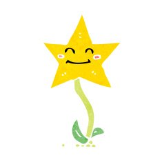 cartoon star flower N11