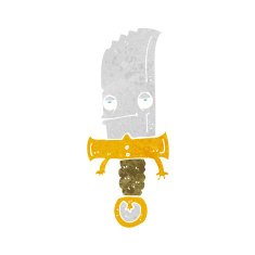 knife cartoon character N12