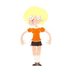 cartoon suprised woman N7